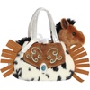 Aurora® Fashionable Fancy Pals™ Western Fringe™ Stuffed Animal – Plush with Stylish Purse for Dress Up Fun – Perfect for Kids 3+ Years, Costumes, and Birthdays – Brown 8 Inches