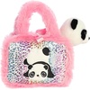 Aurora® Fashionable Fancy Pals™ Zoo Collection Stuffed Animal – Plush with Stylish Purse for Dress Up Fun – Perfect for Kids 3+ Years, Costumes, and Birthdays – Panda 7 Inches