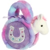 Aurora® Fashionable Fancy Pals™ Lavender Horseshoe Stuffed Animal – Plush with Stylish Purse for Dress Up Fun – Perfect for Kids 3+ Years, Costumes, and Birthdays – 7 Inches