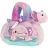 Aurora® Fashionable Fancy Pals™ Peek-A-Boo™ Purple Axolotl Stuffed Animal – Plush with Stylish Purse for Dress Up Fun – Perfect for Kids 3+ Years, Costumes, and Birthdays – Purple 7.5 Inches