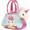 Aurora® Fashionable Fancy Pals™ Peek-A-Boo™ Unicorn On Rainbow Stuffed Animal – Mini Plush with Stylish Purse for Dress Up Fun – Perfect for Kids 3+ Years, Costumes, and Birthdays – 8 Inches