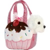 Aurora® Fashionable Fancy Pals™ Sweets Puppy Stuffed Animal – Plush with Stylish Purse for Dress Up Fun – Perfect for Kids 3+ Years, Costumes, and Birthdays – Multicolor 6.5 Inches