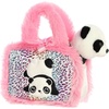 Aurora® Fashionable Fancy Pals™ Zoo Collection Stuffed Animal – Plush with Stylish Purse for Dress Up Fun – Perfect for Kids 3+ Years, Costumes, and Birthdays – Panda 7 Inches