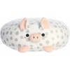 Aurora® Squishy Flapjacks™ Spiffy Spotted Pig™ Stuffed Animal – Perfect for Bringing Comfort to Children – Toys for Bedrooms, Birthday Gifts, and Celebrations – White 12 Inches