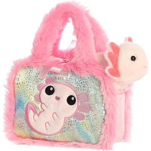 Aurora® Fashionable Fancy Pals™ Aquarium Collection Stuffed Animal – Plush with Stylish Purse for Dress Up Fun – Perfect for Kids 3+ Years, Costumes, and Birthdays – Axolotl 7.5 Inches