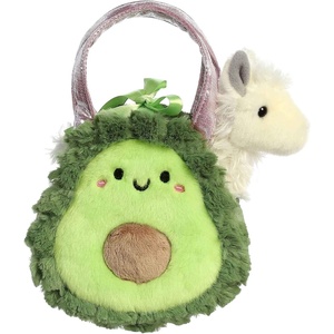 Aurora® Fashionable Fancy Pals™ Foodie Avocado™ Stuffed Animal – Plush with Stylish Purse for Dress Up Fun – Perfect for Kids 3+ Years, Costumes, and Birthdays – Green 7 Inches