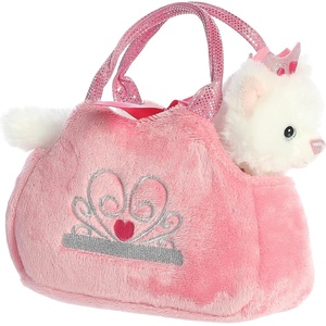 Aurora® Fashionable Fancy Pals™ Princess Kitten™ Stuffed Animal – Plush with Stylish Purse for Dress Up Fun – Perfect for Kids 3+ Years, Costumes, and Birthdays – Multicolor 7.5 Inches