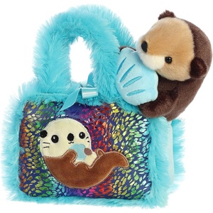 Aurora® Fashionable Fancy Pals™ Zoo Collection Stuffed Animal – Plush with Stylish Purse for Dress Up Fun – Perfect for Kids 3+ Years, Costumes, and Birthdays – Sea Otter 7 Inches
