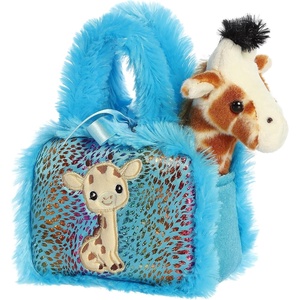 Aurora® Fashionable Fancy Pals™ Zoo Collection Stuffed Animal – Plush with Stylish Purse for Dress Up Fun – Perfect for Kids 3+ Years, Costumes, and Birthdays – Giraffe 7.5 Inches