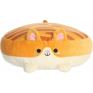 Aurora® Squishy Flapjacks™ Cassidy Cat™ Stuffed Animal – Perfect for Bringing Comfort to Children – Toys for Bedrooms, Birthday Gifts, and Celebrations – Orange 12 Inches