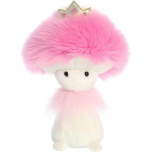 Aurora Vibrant Fungi Friends Princess Stuffed Animal – Unique Design – Loveable Companions – Pink 9 Inches
