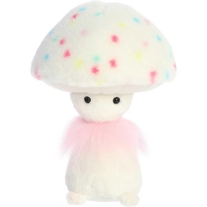 Aurora® Vibrant Fungi Friends™ Vanilla Cupcake Stuffed Animal – Unique Design – Loveable Companions – White 9 Inches