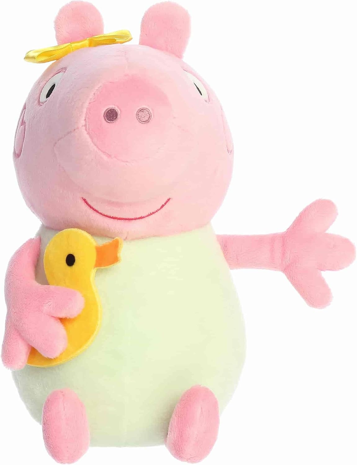 image:imageAurora Playful Peppa Pig Baby Evie with Rubber Ducky Stuffed Animal Officially Licensed Toys for All Fans Perfect for Birthdays Adults and Kids All Ages Pink 12 Inches