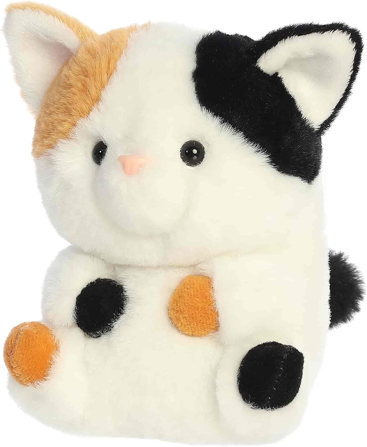 image:imageAurora Playful Rolly Pet Caroline Calico Cat Stuffed Animal  Compact Size for OntheGo Fun  for Adults Kids Birthdays and Anniversaries  Multicolor 5 Inches