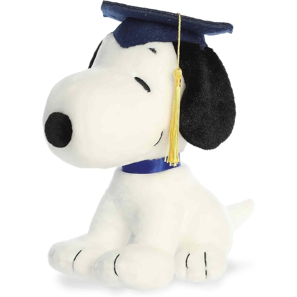 image:imageAurora Adorable Peanuts Graduation Snoopy Stuffed Animal  Officially Licensed Toys For All Snoopy Fans  A Gift of Affection to Express Congratulations  White 9 Inches