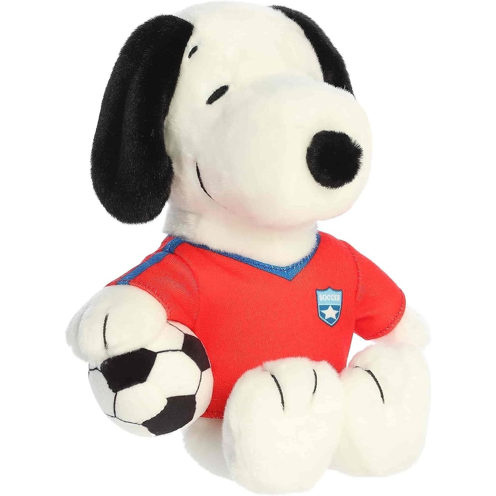 image:imageAurora Adorable Peanuts Soccer Snoopy Stuffed Animal  Officially Licensed Toys for All Snoopy Fans  Nostalgic Gift for Adults and Birthday Celebrations  White 8 Inches