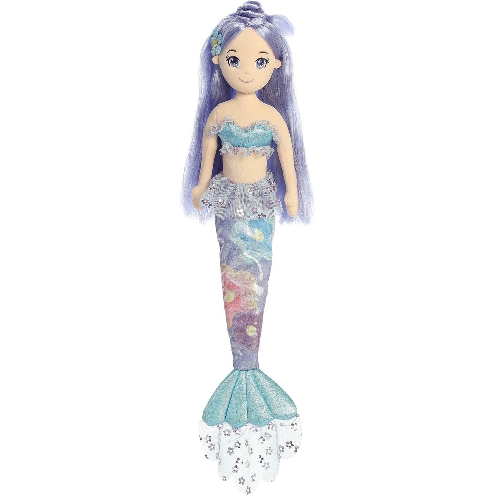 image:imageAurora Enchanting Sea Sparkles Floral Sparkles Ivy Stuffed Doll  Imaginative Play with Magical Companions  Perfect for Kids Birthdays and Celebrations  Blue 18 Inches