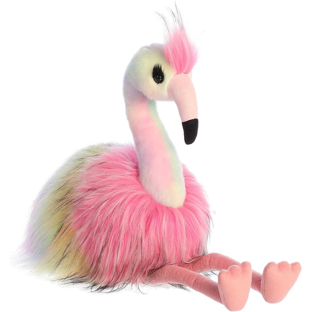 image:imageAurora Exquisite Luxe Boutique Fable Flamingo Stuffed Animal  Luxurious Elegance  Sensory Delight  Pink 10 Inches
