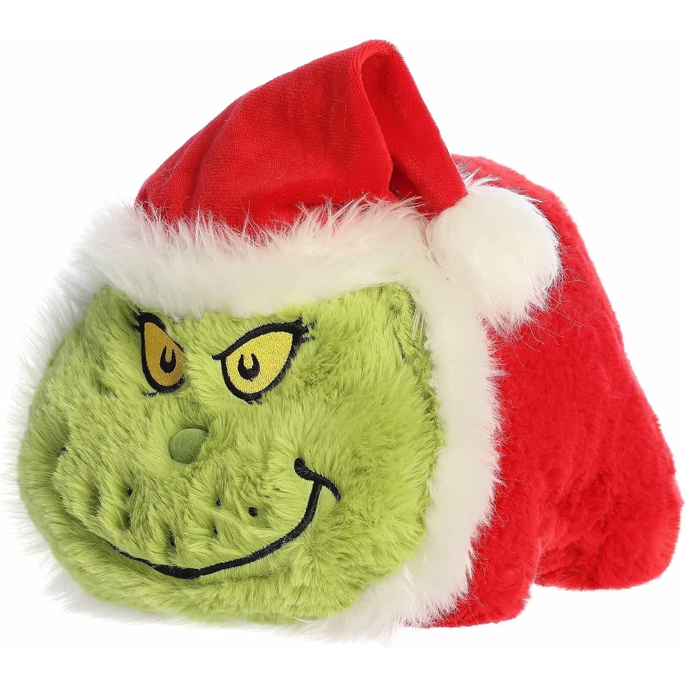 image:imageAurora Festive Dr Seuss Santa Grinch Spudsters Stuffed Animal  Officially Licensed Plush for Imaginative Play  Perfect for Holiday Decorations or Gifts  Green 9 Inches