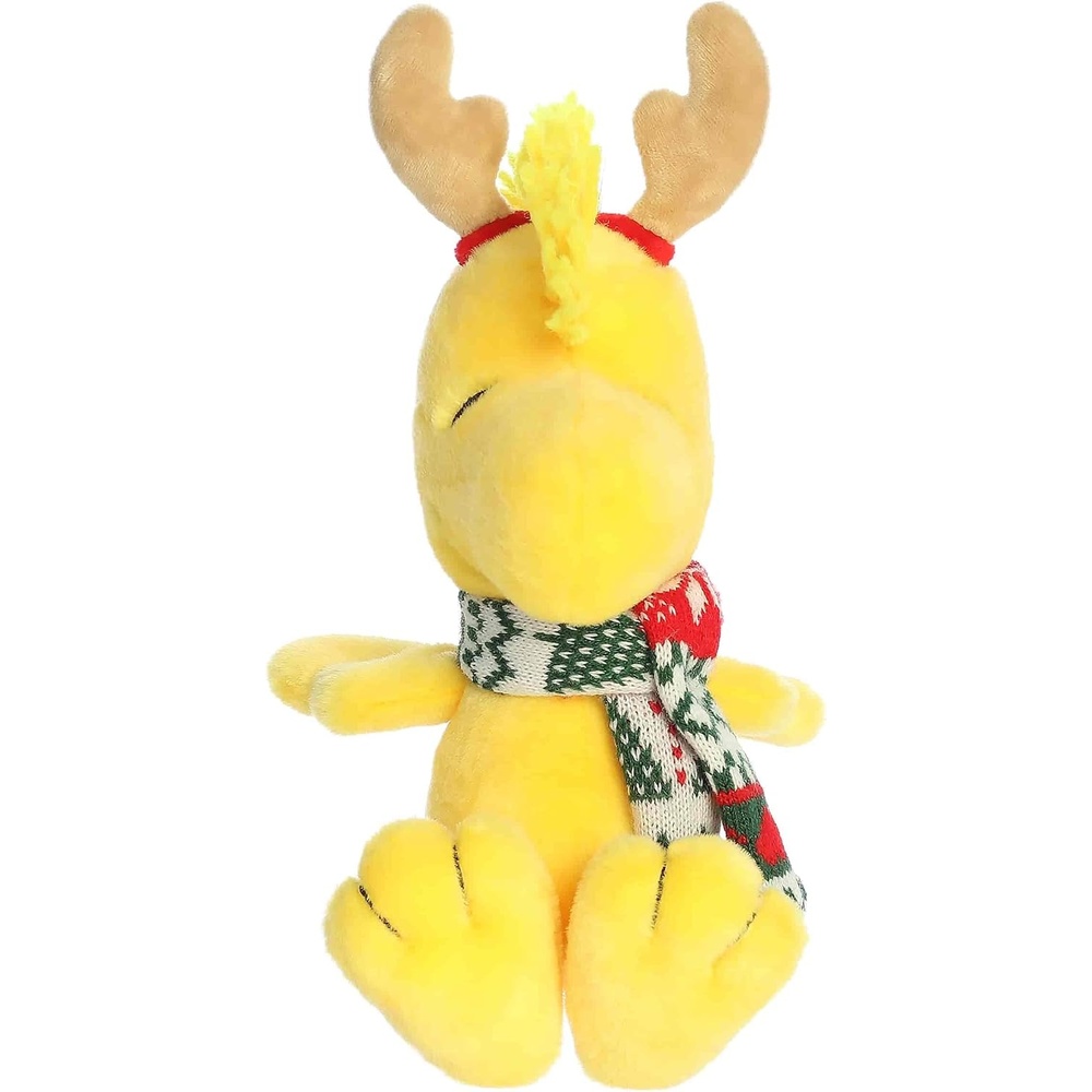 image:imageAurora Festive Peanuts Reindeer Woodstock Stuffed Animal  Officially Licensed Toys for All Snoopy Fans  Perfect for Holiday Decorations or Gifts  Yellow 7 Inches