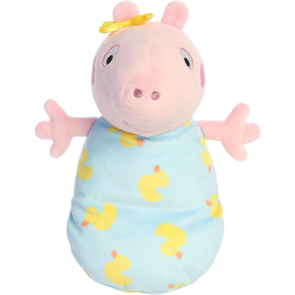 image:imageAurora Playful Peppa Pig Baby Evie in Swaddle Stuffed Animal  Officially Licensed Toys for All Fans  Perfect for Birthdays Adults and Kids All Ages  Pink 6 Inches