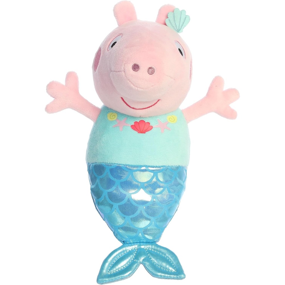 image:imageAurora Playful Peppa Pig Mermaid Stuffed Animal  Officially Licensed Toys for All Fans  Perfect for Birthdays Adults and Kids All Ages  Pink 6 Inches