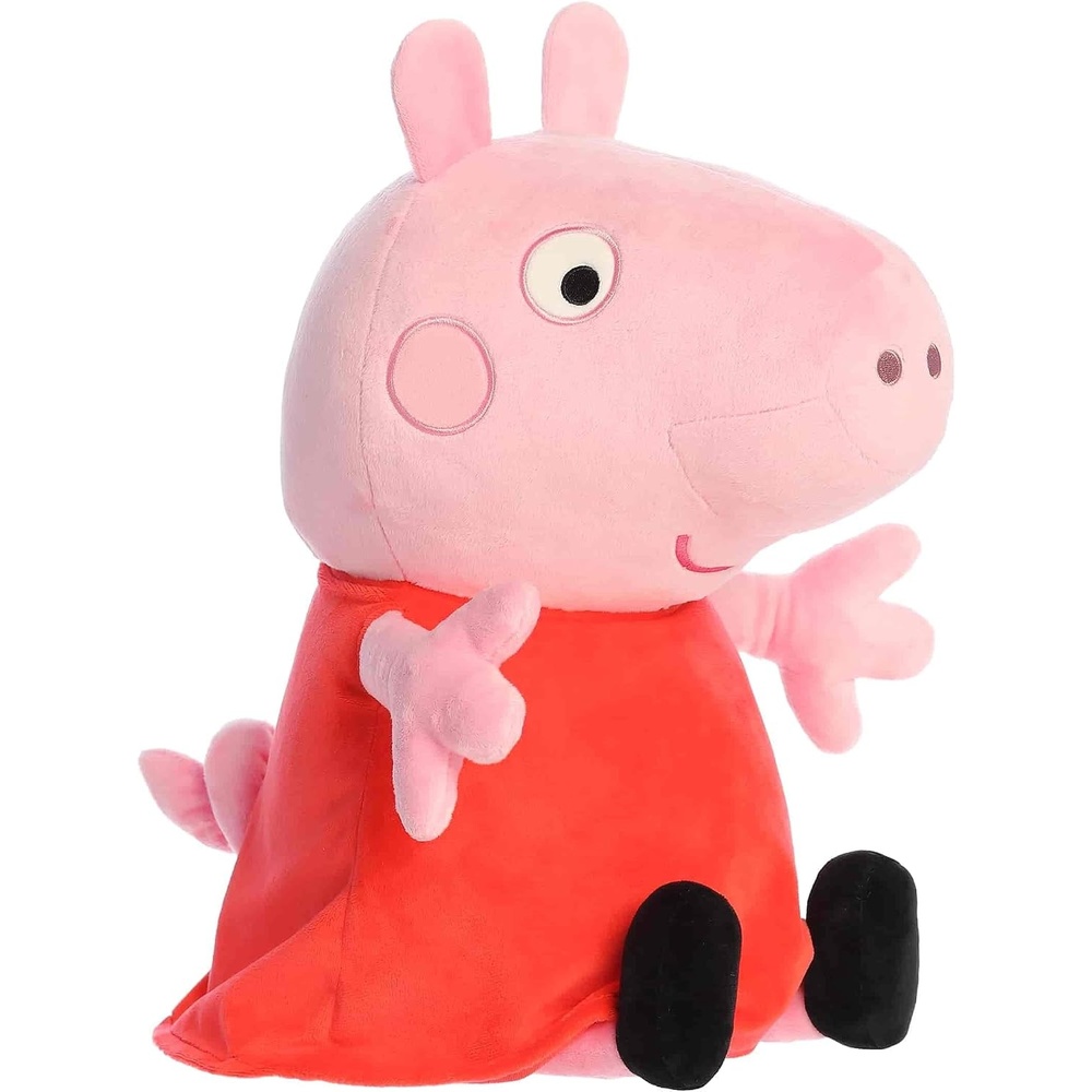 image:imageAurora Playful Peppa Pig Stuffed Animal  Officially Licensed Toys for All Fans  Perfect for Birthdays Adults and Kids All Ages  Pink 20 Inches