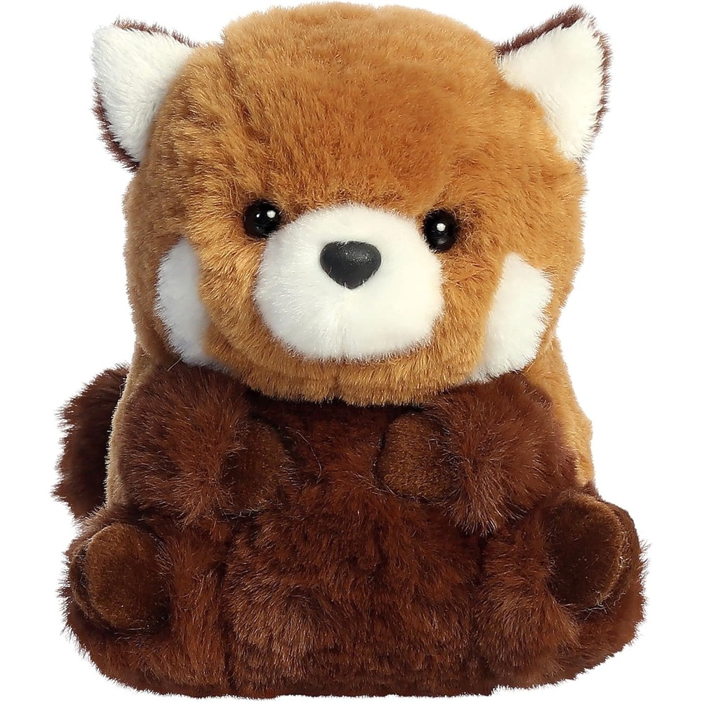 image:imageAurora Playful Rolly Pet AKI Red Panda Stuffed Animal  Compact Size for OntheGo Fun  for Adults Kids Birthdays and Anniversaries  Brown 5 Inches