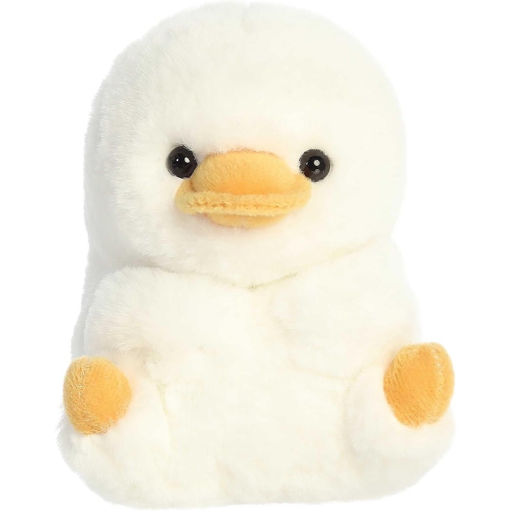 image:imageAurora Playful Rolly Pet Delight Duck Stuffed Animal  Compact Size for OntheGo Fun  for Adults Kids Birthdays and Anniversaries  White 5 Inches