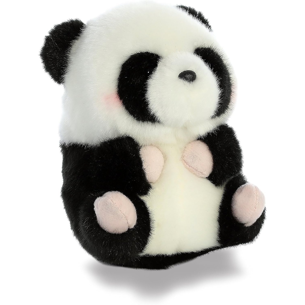 image:imageAurora Playful Rolly Pet Precious Panda Stuffed Animal  Compact Size for OntheGo Fun  for Adults Kids Birthdays and Anniversaries  White 4 InchesPRECIOUS PANDA