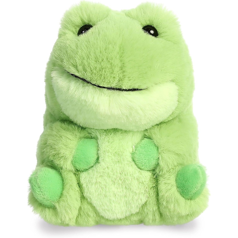 image:imageAurora Playful Rolly Pet Riberto Frog Stuffed Animal  Compact Size for OntheGo Fun  for Adults Kids Birthdays and Anniversaries  Green 5 Inches
