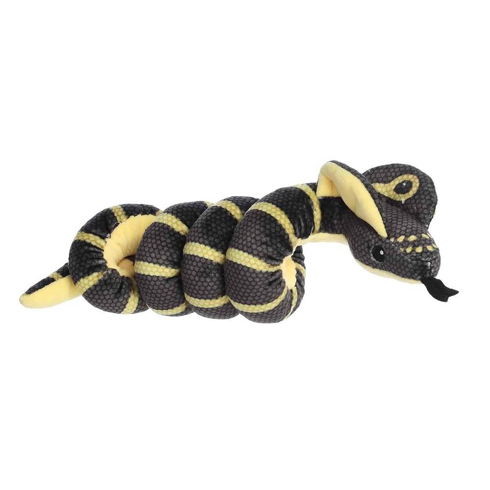 image:imageAurora Playful Wrist Wranglers King Cobra Stuffed Animal  Vibrant Colors for an EyeCatching Design  Perfect for Kids and Costumes  Black 8 Inches