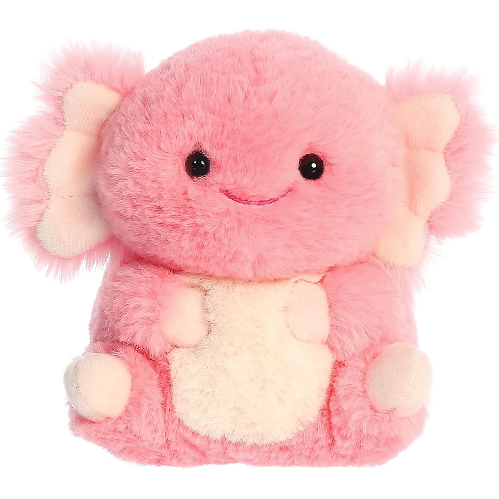 image:imageAurora Round Rolly Pet Ari Axolotl Stuffed Animal  Adorable Companions  OnTheGo Fun  Pink 5 Inches