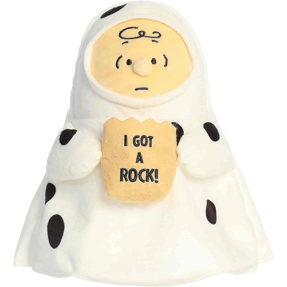 image:imageAurora Spooky Peanuts Rockin Charlie Brown Stuffed Animal  Officially Licensed Toys for All Snoopy Fans  Perfect for Halloween Decorations and Gifts  White 8 Inches