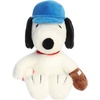Aurora® Adorable Peanuts® Baseball Snoopy Stuffed Animal – Officially Licensed Toys for All Snoopy Fans – Nostalgic Gift for Adults and Birthday Celebrations – White 9 Inches