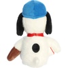 Aurora® Adorable Peanuts® Baseball Snoopy Stuffed Animal – Officially Licensed Toys for All Snoopy Fans – Nostalgic Gift for Adults and Birthday Celebrations – White 9 Inches