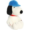 Aurora® Adorable Peanuts® Baseball Snoopy Stuffed Animal – Officially Licensed Toys for All Snoopy Fans – Nostalgic Gift for Adults and Birthday Celebrations – White 9 Inches