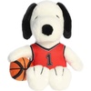 Aurora® Adorable Peanuts® Basketball Snoopy Stuffed Animal – Officially Licensed Toys for All Snoopy Fans – Nostalgic Gift for Adults and Birthday Celebrations – White 8 Inches