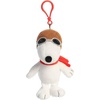 Aurora® Adorable Peanuts® Flying Ace Clip-On Stuffed Animal – Officially Licensed Toys for All Snoopy Fans – Nostalgic Gift for Adults and Birthday Celebrations – White 6 Inches