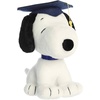 Aurora Adorable Peanuts Graduation Snoopy Stuffed Animal – Officially Licensed Toys For All Snoopy Fans – A Gift of Affection to Express Congratulations – White 9 Inches