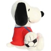 Aurora® Adorable Peanuts® Soccer Snoopy Stuffed Animal – Officially Licensed Toys for All Snoopy Fans – Nostalgic Gift for Adults and Birthday Celebrations – White 8 Inches