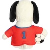 Aurora® Adorable Peanuts® Soccer Snoopy Stuffed Animal – Officially Licensed Toys for All Snoopy Fans – Nostalgic Gift for Adults and Birthday Celebrations – White 8 Inches