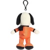 Aurora® Adorable Peanuts® Spacesuit Snoopy Clip-On – Officially Licensed Toys for All Snoopy Fans – Nostalgic Gift for Adults and Birthday Celebrations – Orange 7 Inches