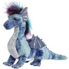 Aurora® Exquisite Luxe Boutique™ Zion Dragon™ Stuffed Animal – Luxurious Elegance – Sensory Delight – Blue 14.5 Inches