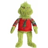 Aurora® Festive Dr. Seuss™ Ugly Sweater Light-Up Grinch Stuffed Animal – Officially Licensed Plush for Imaginative Play – Perfect for Holiday Decorations or Gifts – Green 9.5 Inches