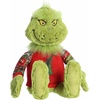 Aurora® Festive Dr. Seuss™ Ugly Sweater Light-Up Grinch Stuffed Animal – Officially Licensed Plush for Imaginative Play – Perfect for Holiday Decorations or Gifts – Green 9.5 Inches