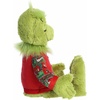 Aurora® Festive Dr. Seuss™ Ugly Sweater Light-Up Grinch Stuffed Animal – Officially Licensed Plush for Imaginative Play – Perfect for Holiday Decorations or Gifts – Green 9.5 Inches