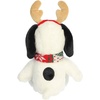 Aurora Festive Peanuts Reindeer Snoopy Stuffed Animal – Officially Licensed Toys for All Snoopy Fans – Perfect for Holiday Decorations or Gifts – White 6 Inches