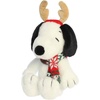 Aurora Festive Peanuts Reindeer Snoopy Stuffed Animal – Officially Licensed Toys for All Snoopy Fans – Perfect for Holiday Decorations or Gifts – White 6 Inches
