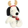 Aurora Festive Peanuts Reindeer Snoopy Stuffed Animal – Officially Licensed Toys for All Snoopy Fans – Perfect for Holiday Decorations or Gifts – White 6 Inches